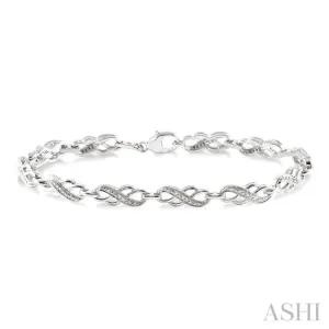 1/20 Ctw Single Cut Diamond Bracelet in Sterling Silver