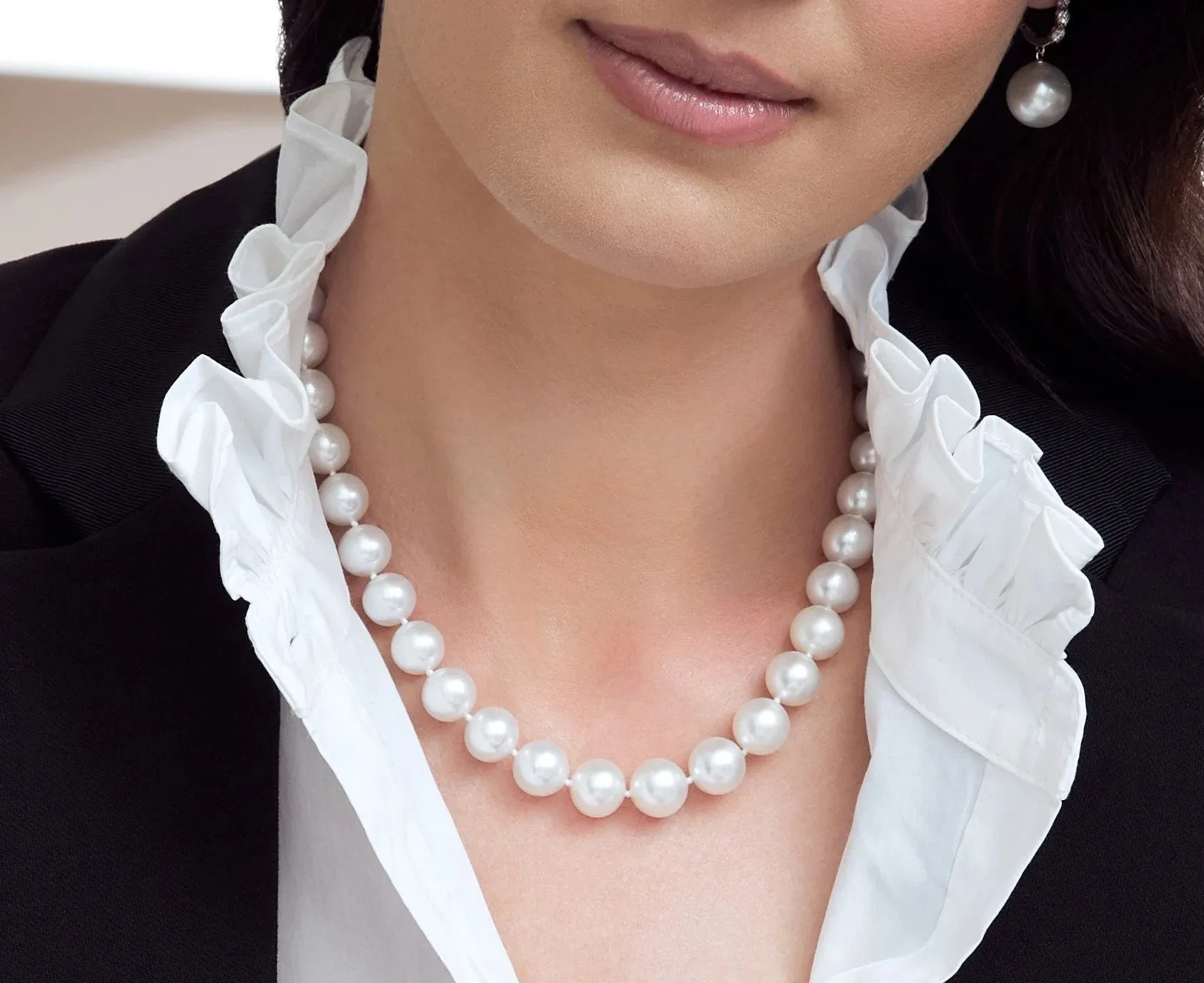 13-16mm White South Sea Pearl Necklace - AAAA Quality