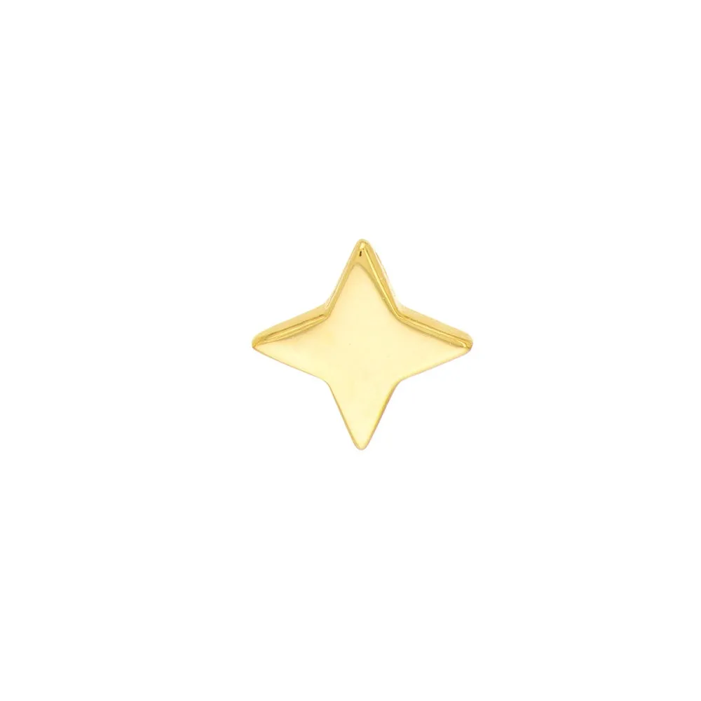 14k Gold North Star Stud Earrings