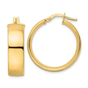 14K Polished Hoop Earrings