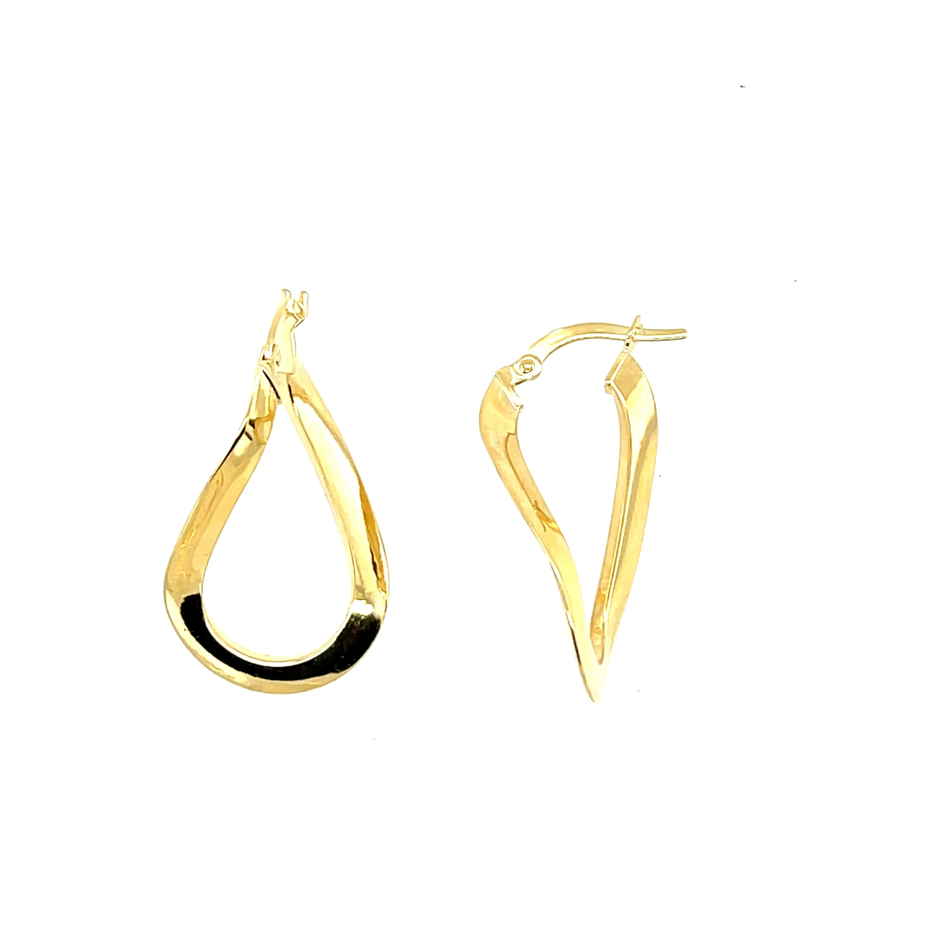 14K Tear Drop Polished Earrings