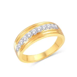 14K Yellow Gold 0.50 Carat Classic Mens Band