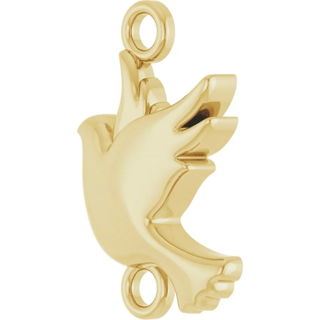 14K Yellow Gold Dove Link Charm by Stuller