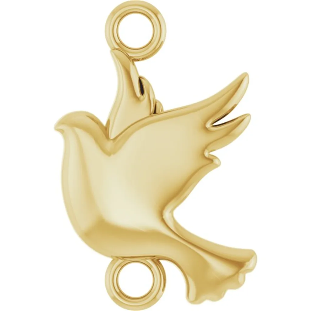 14K Yellow Gold Dove Link Charm by Stuller