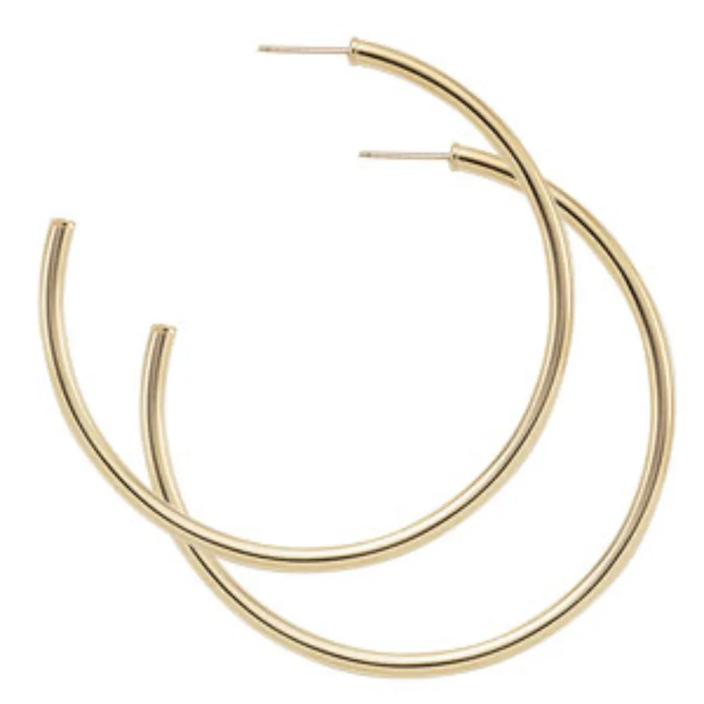 14k Yellow Gold Hoop Earrings