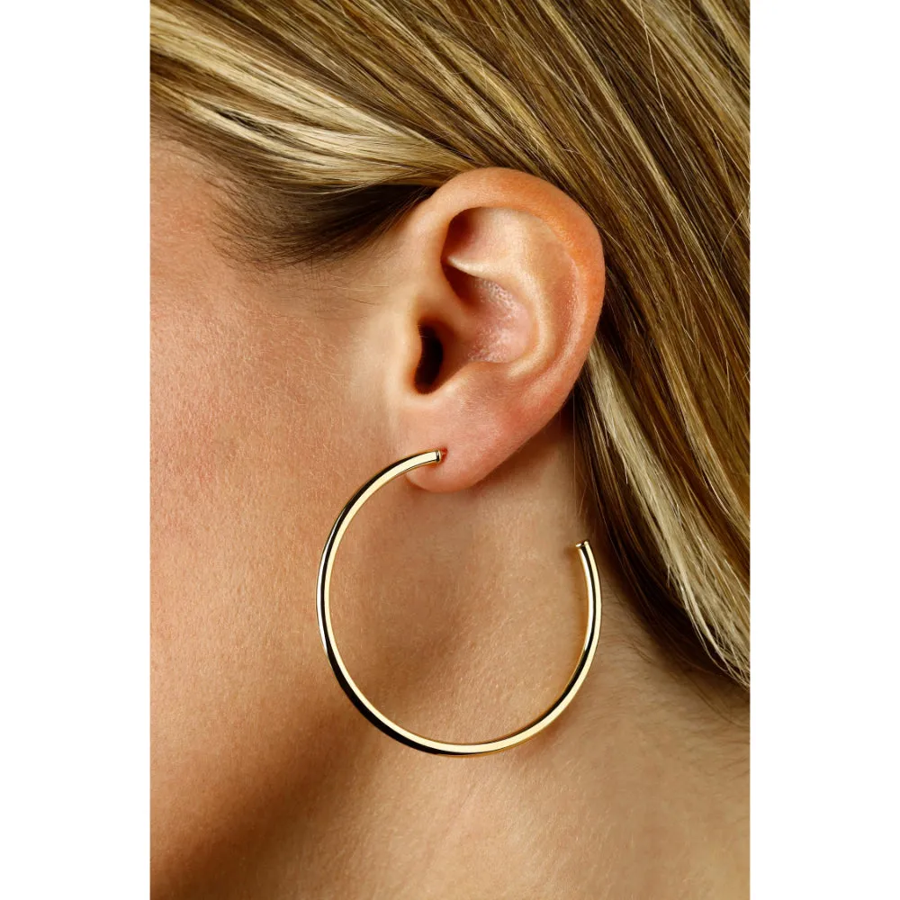 14k Yellow Gold Hoop Earrings