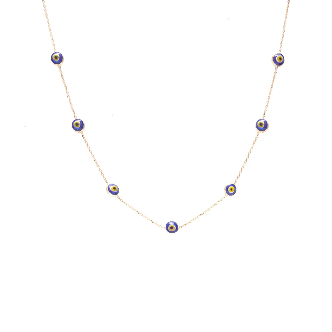 14kt Evil Eye Necklace