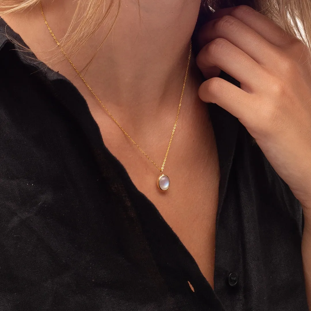 18K Gold Eve Moonstone Necklace