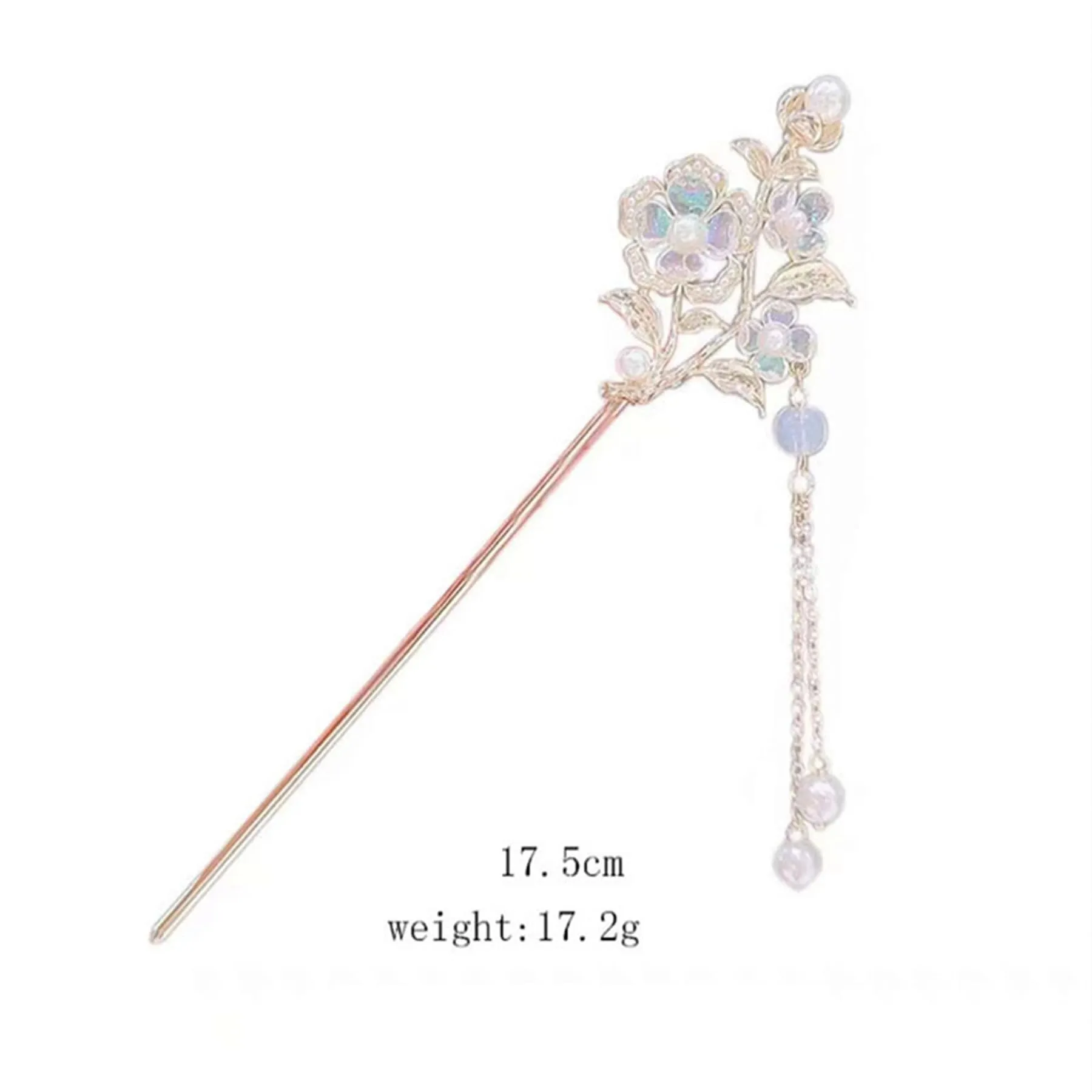 2 Pack Flower Metal Hairpin Hair Stick Hair Chopsticks Handmade Classic Hair Pins for Women Girls-045