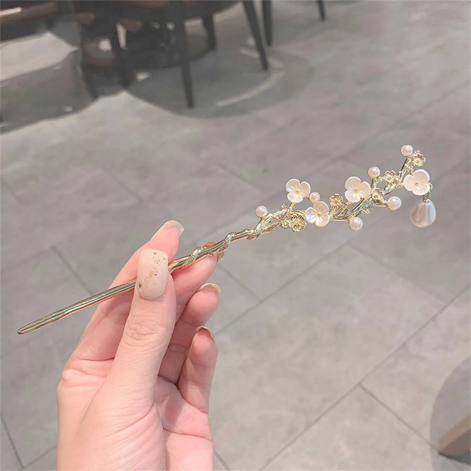 2 Pack Flower Metal Hairpin Hair Stick Hair Chopsticks Handmade Classic Hair Pins for Women Girls-045