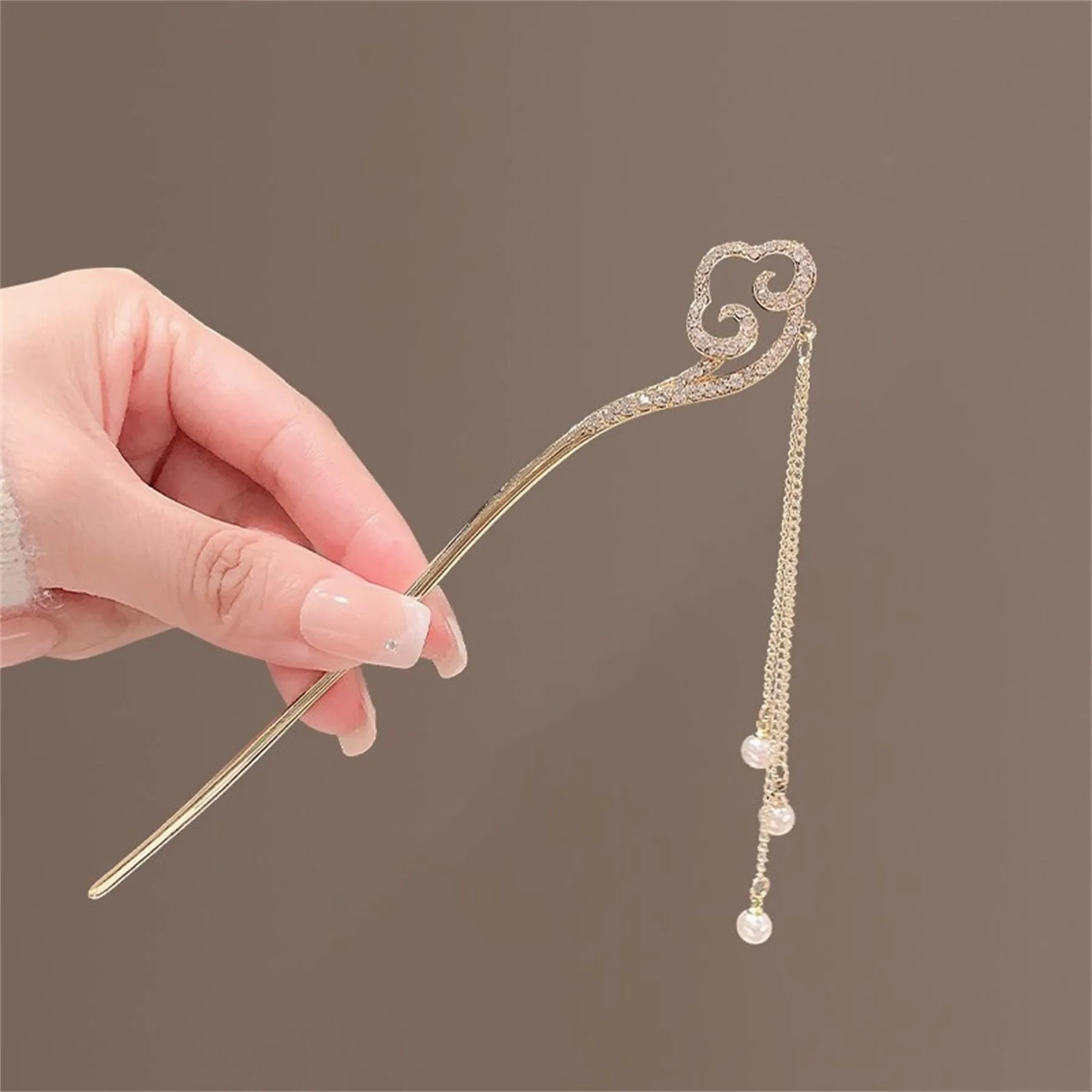 2 Pack Metal Hairpin Hair Stick Rose Flower Hair Chopsticks Handmade Classic Hair Pins for Women Girls-044