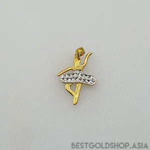 22k / 916 Gold Ballet Dancer Pendant (2 Colour) by Best Gold Shop