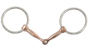 AJ Tack Copper Mouth Loose Ring Snaffle Bit