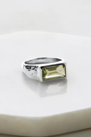 Annabelle Ring - Silver / Green Amethyst