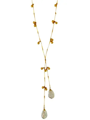 Bettina Beaded Pearl Lariat