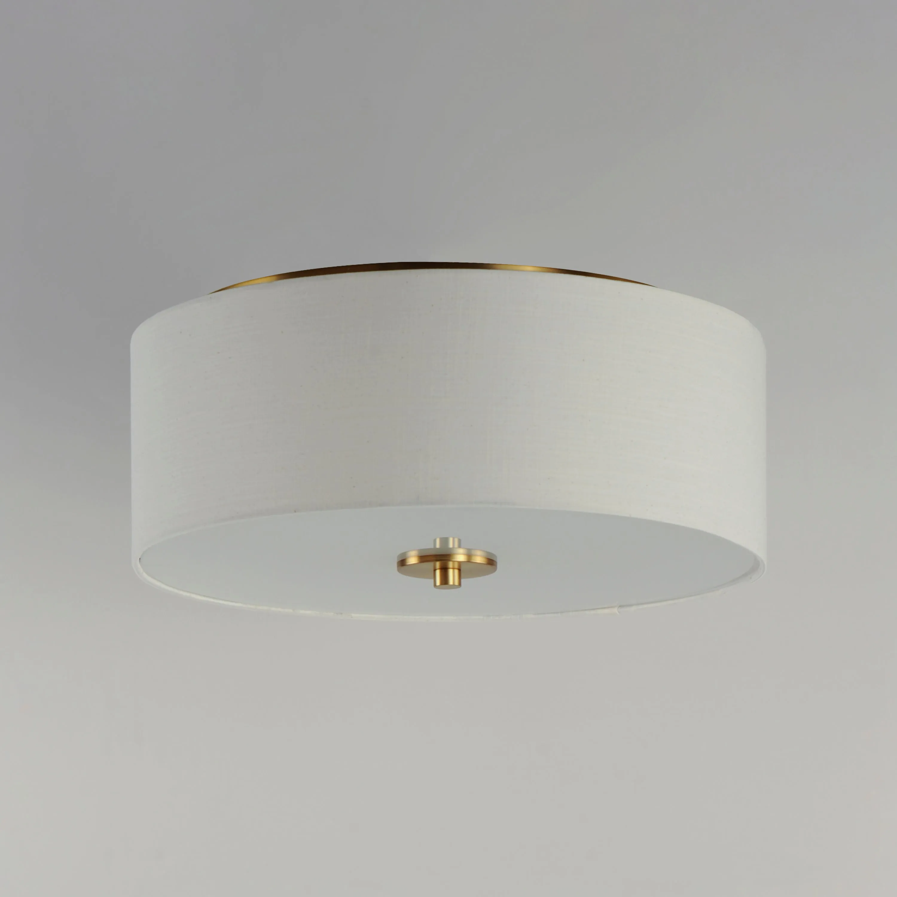 Bongo 3-Light Flush Mount Ceiling Light, Natural Aged Brass