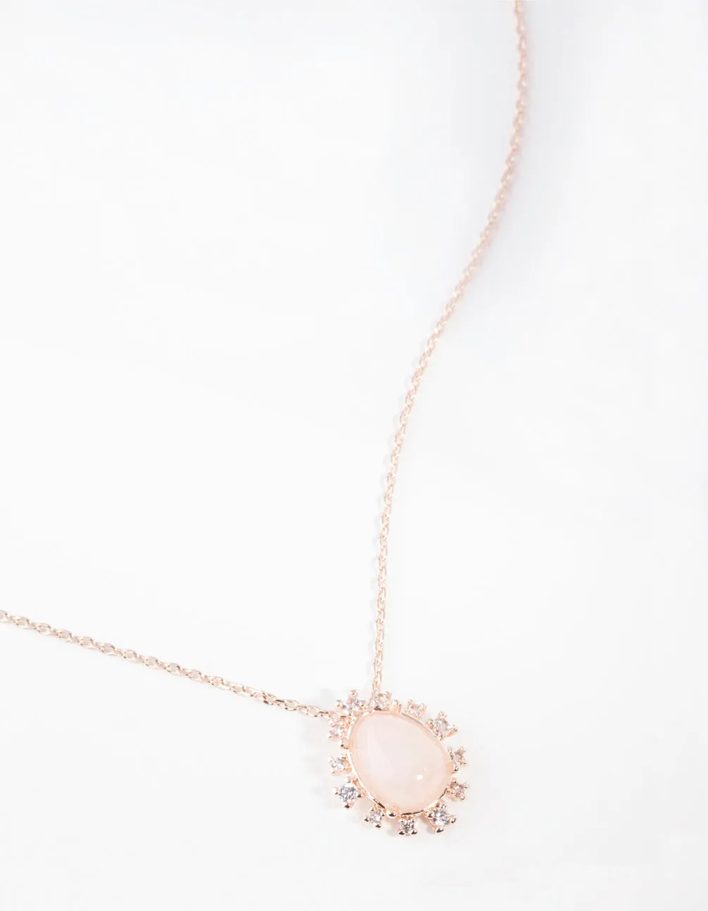 Boutique Rose Gold Small Semi-Precious Necklace