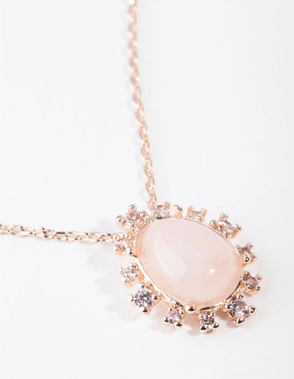 Boutique Rose Gold Small Semi-Precious Necklace