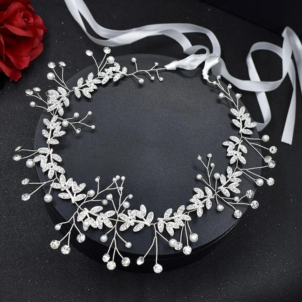 Bridal Hair Band Rhinestone Alloy Wedding Hair Jewelry