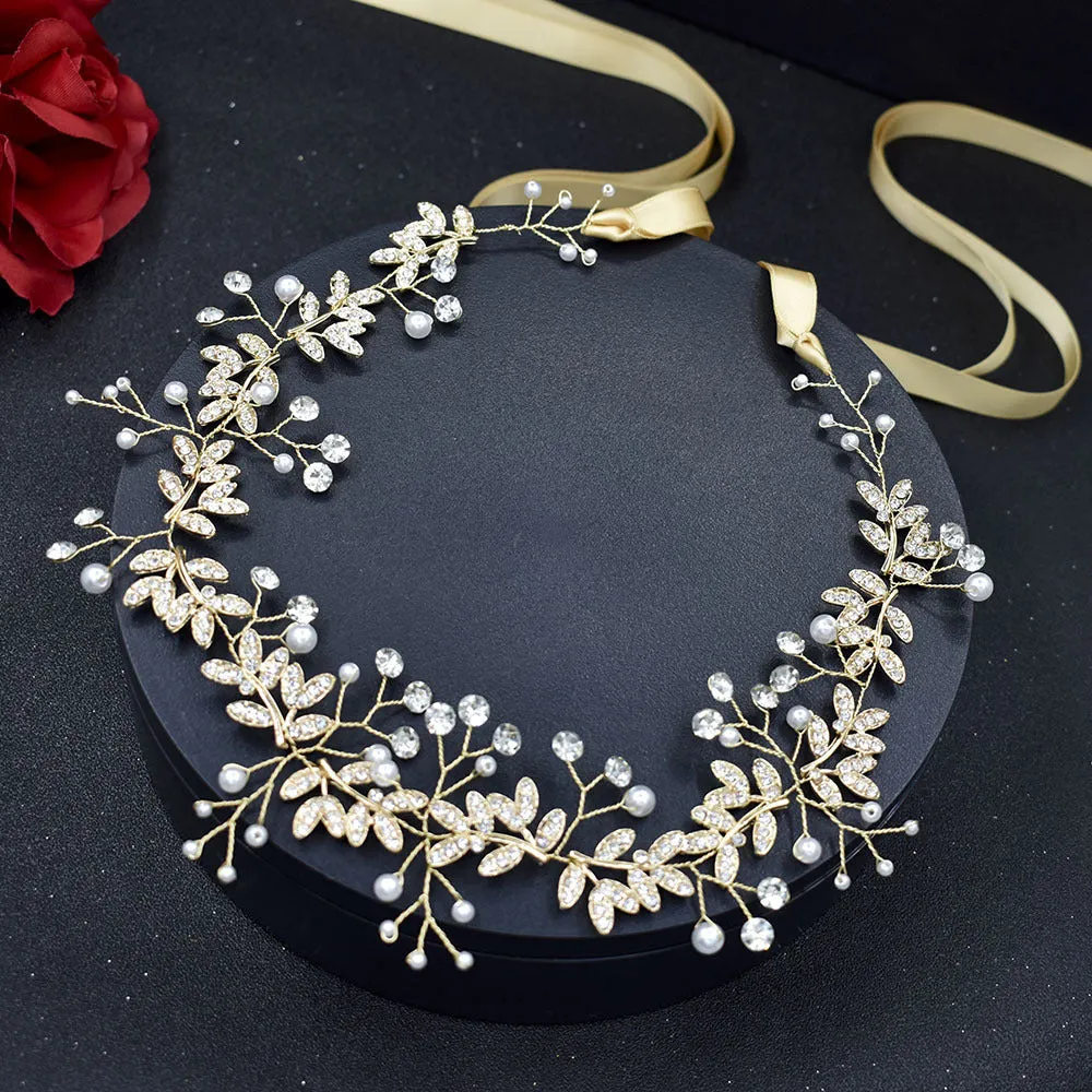 Bridal Hair Band Rhinestone Alloy Wedding Hair Jewelry