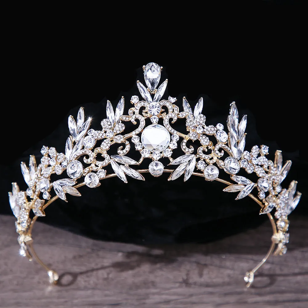 Bridal Headdress Rhinestone Wedding Hair Jewelry Crown