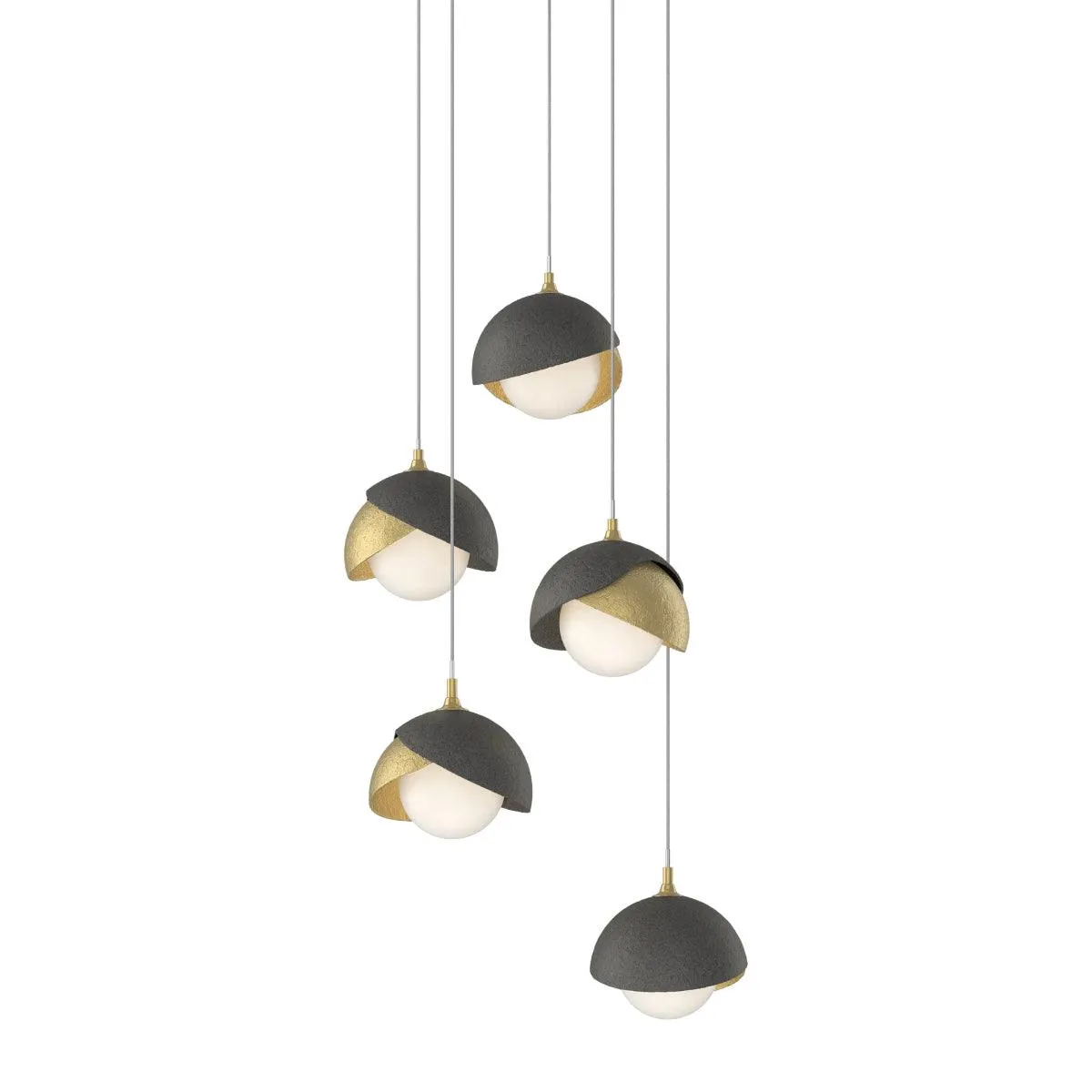 Brooklyn 16 in. 5 lights Long Pendant Light Modern Brass Finish