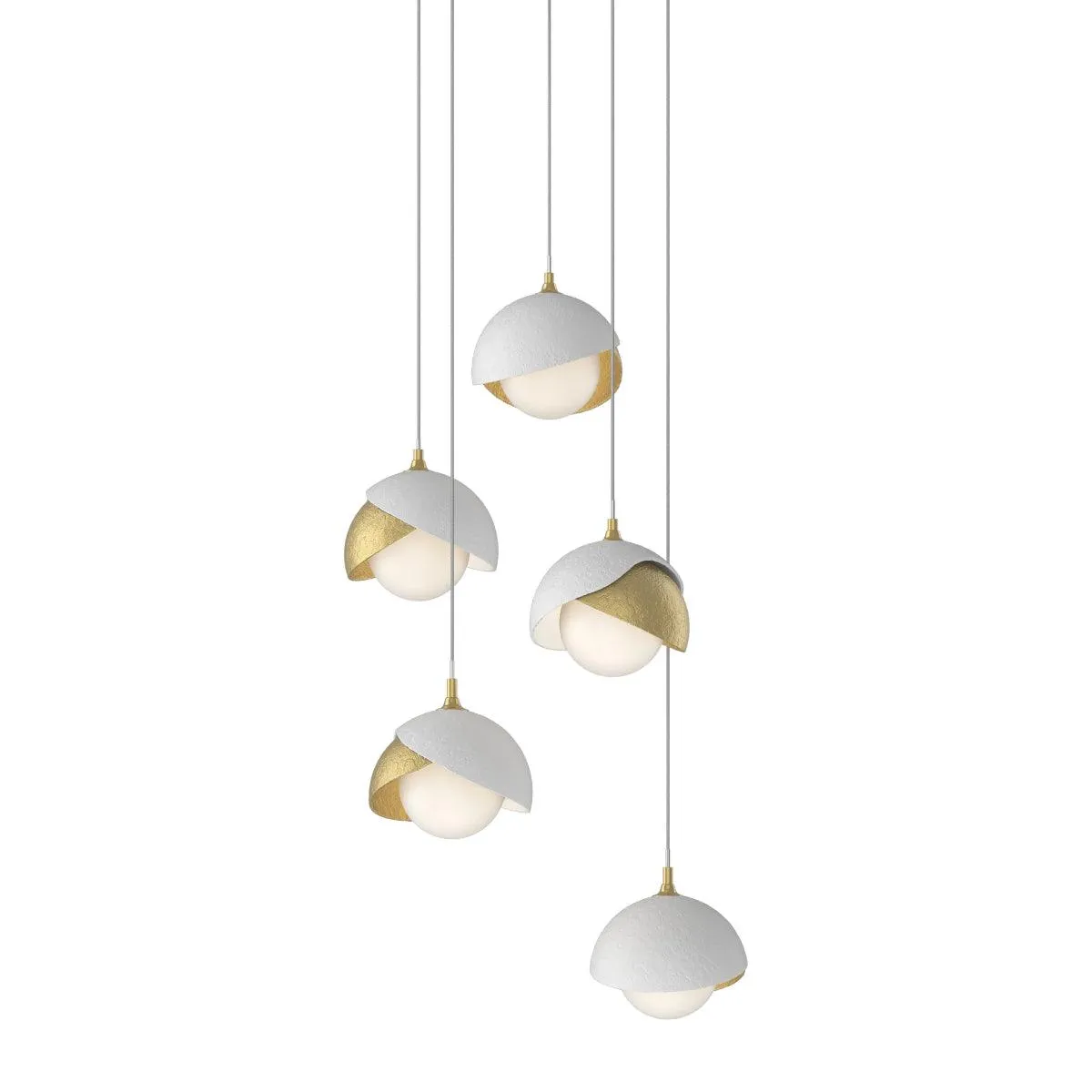 Brooklyn 16 in. 5 lights Long Pendant Light Modern Brass Finish