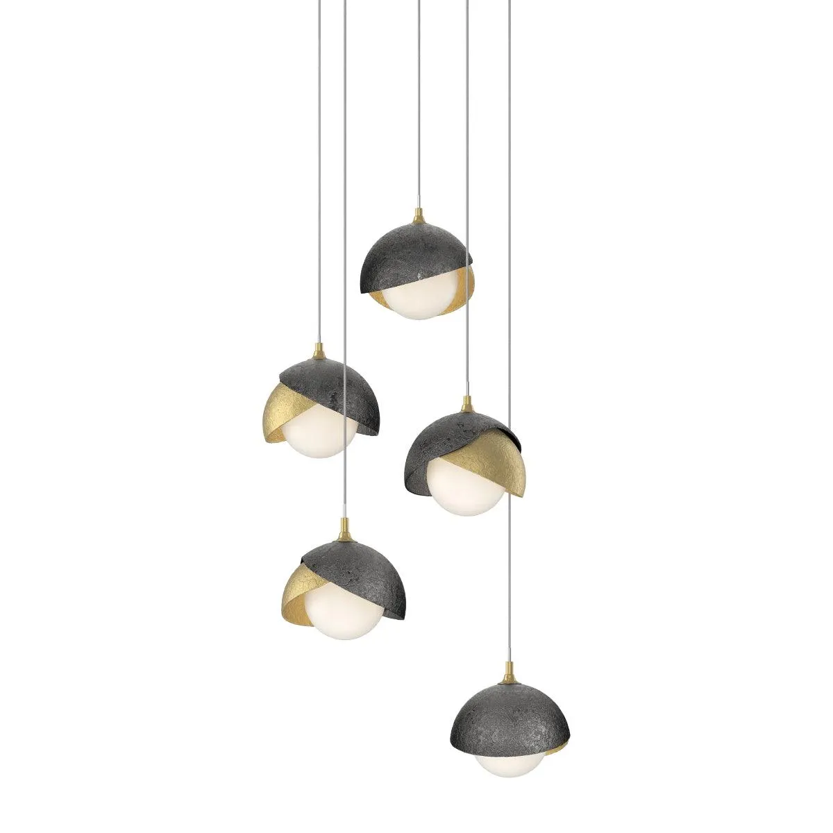 Brooklyn 16 in. 5 lights Long Pendant Light Modern Brass Finish