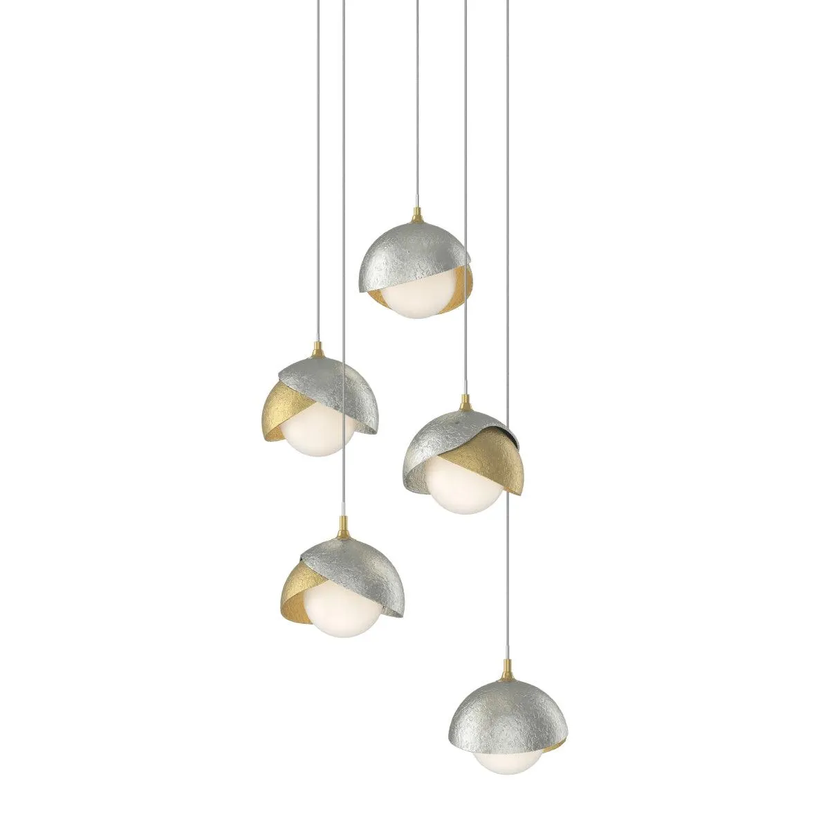 Brooklyn 16 in. 5 lights Long Pendant Light Modern Brass Finish