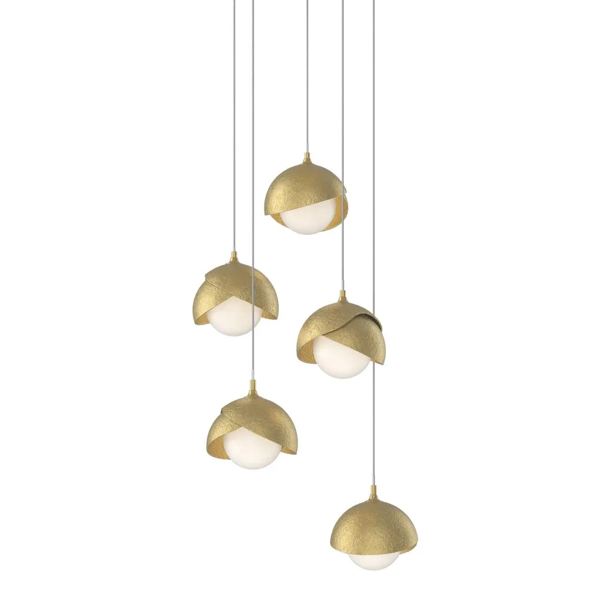 Brooklyn 16 in. 5 lights Long Pendant Light Modern Brass Finish