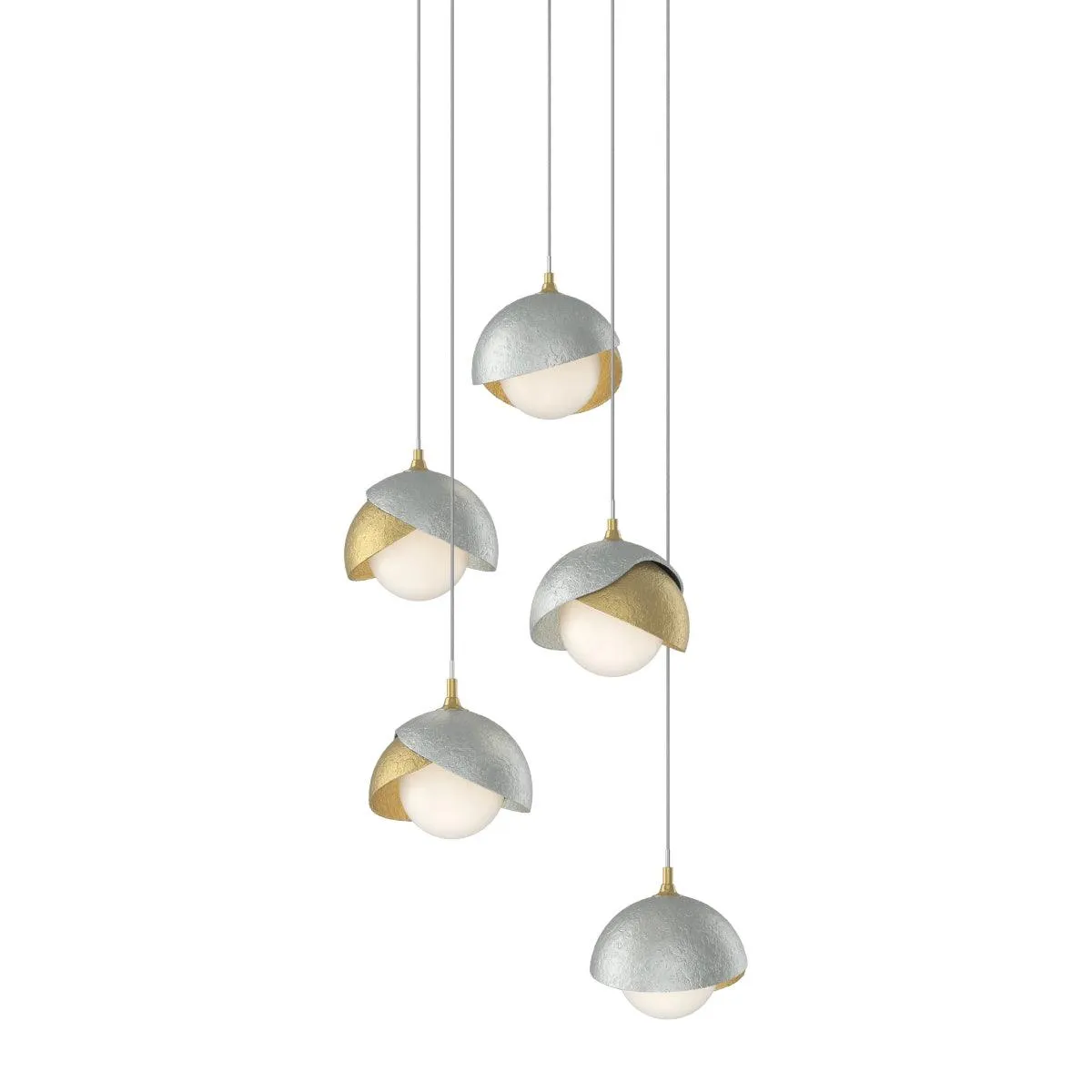 Brooklyn 16 in. 5 lights Long Pendant Light Modern Brass Finish