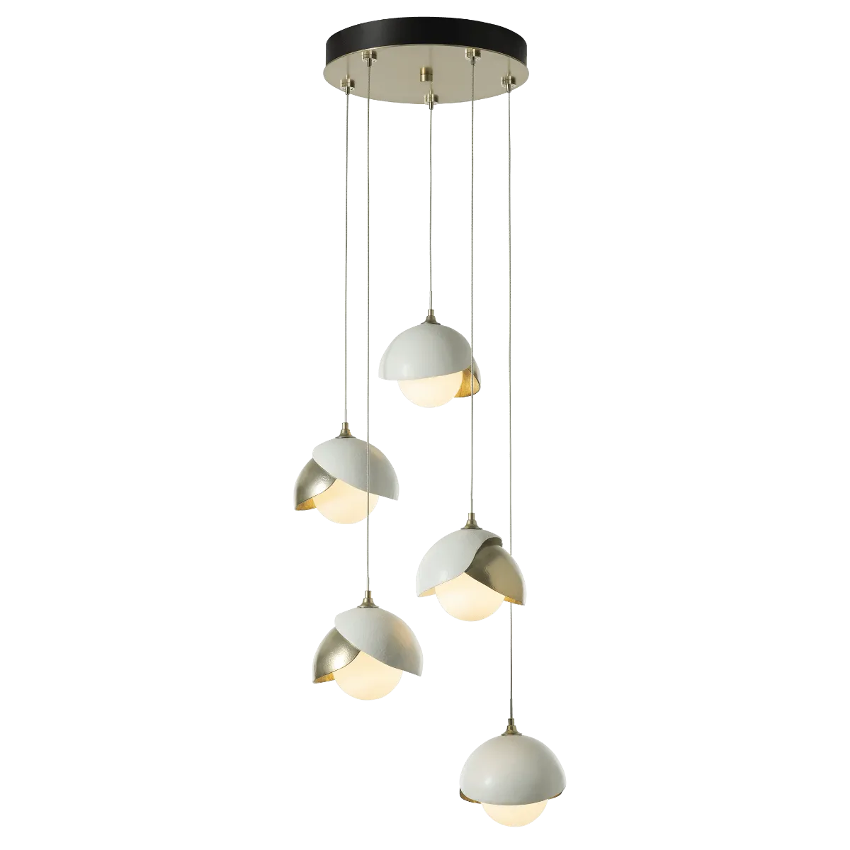 Brooklyn 16 in. 5 lights Long Pendant Light Modern Brass Finish