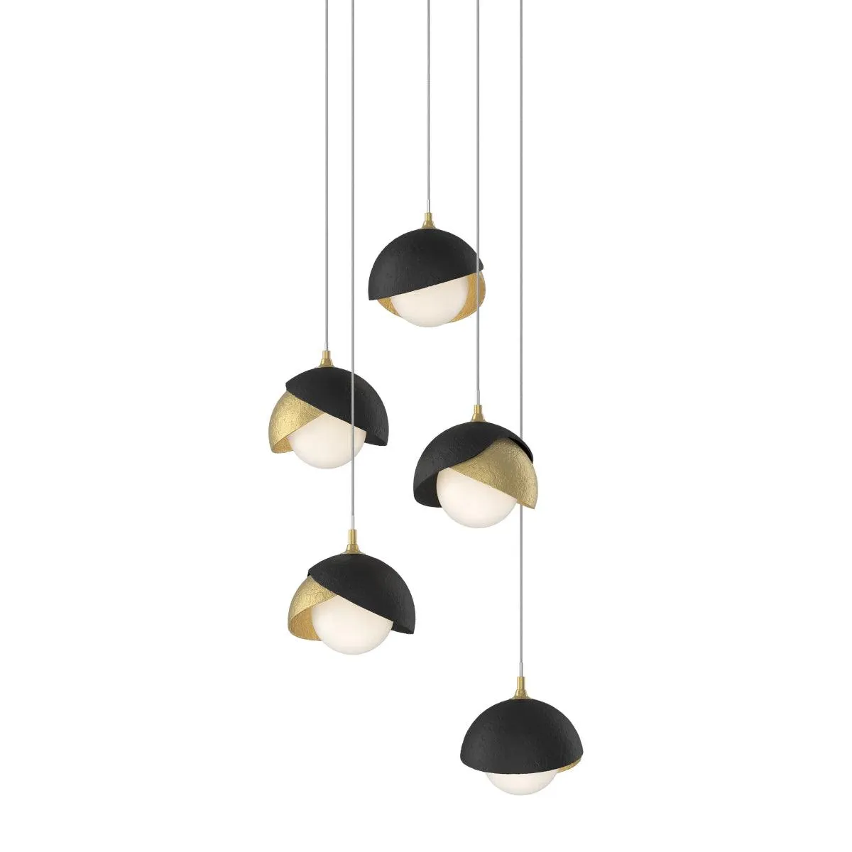 Brooklyn 16 in. 5 lights Long Pendant Light Modern Brass Finish