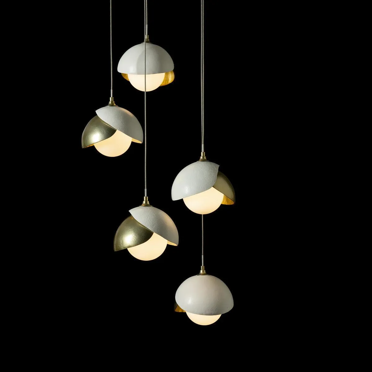 Brooklyn 16 in. 5 lights Long Pendant Light Modern Brass Finish