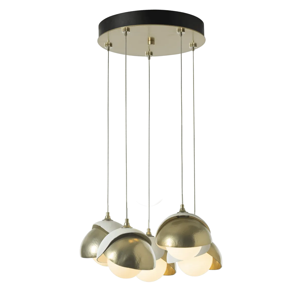 Brooklyn 16 in. 5 lights Long Pendant Light Modern Brass Finish