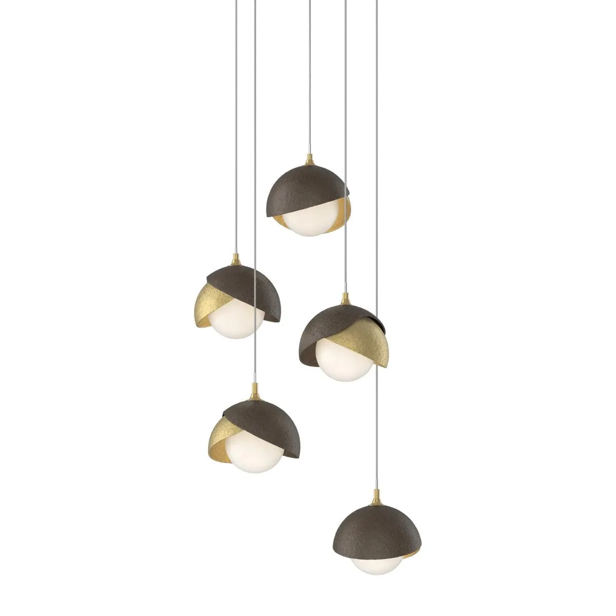 Brooklyn 16 in. 5 lights Long Pendant Light Modern Brass Finish