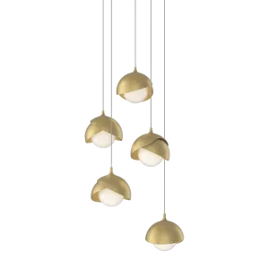 Brooklyn 16 in. 5 lights Long Pendant Light Modern Brass Finish