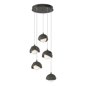 Brooklyn 16 in. 5 lights Standard Pendant Light Dark Smoke Finish