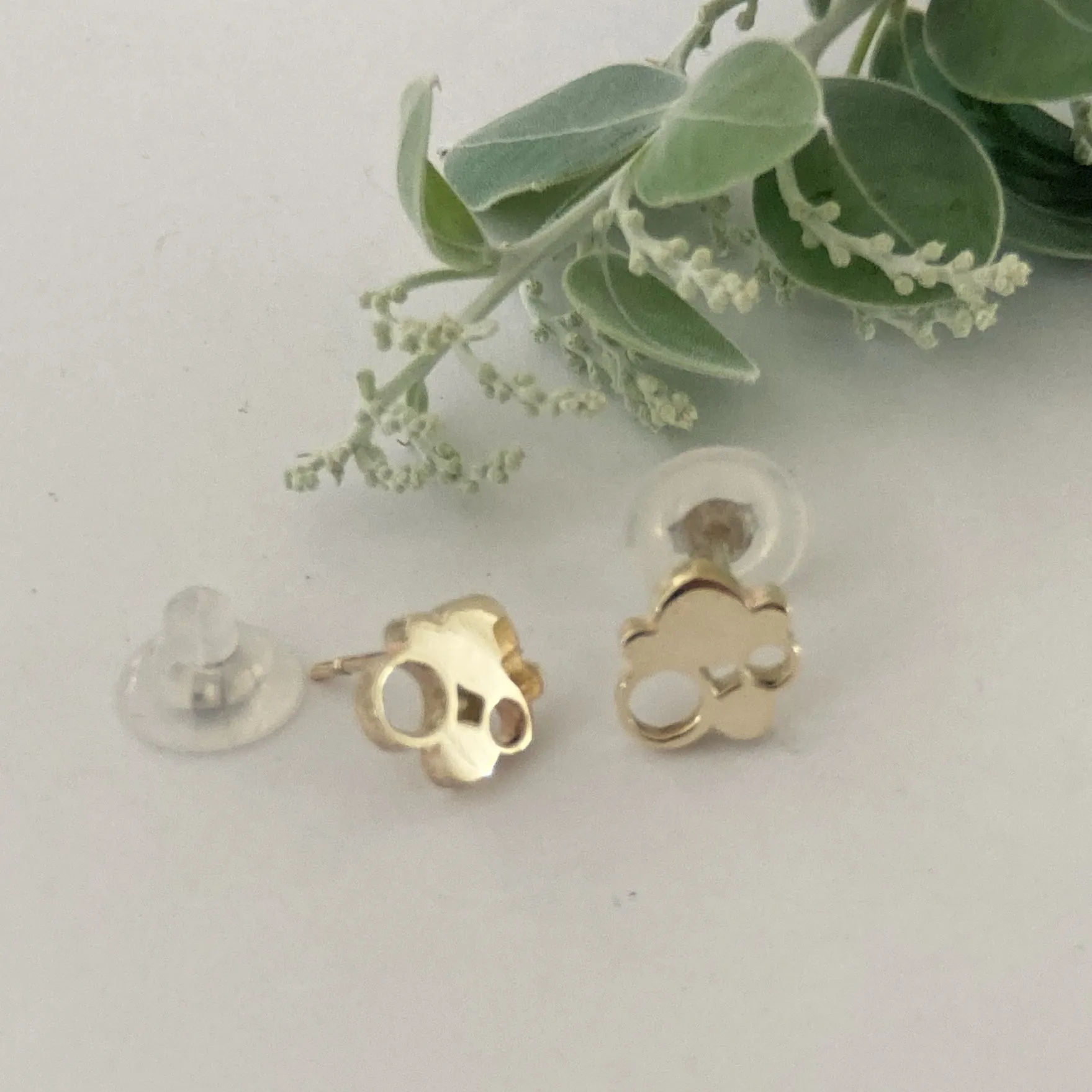 Bubble Reef Yellow Gold Studs