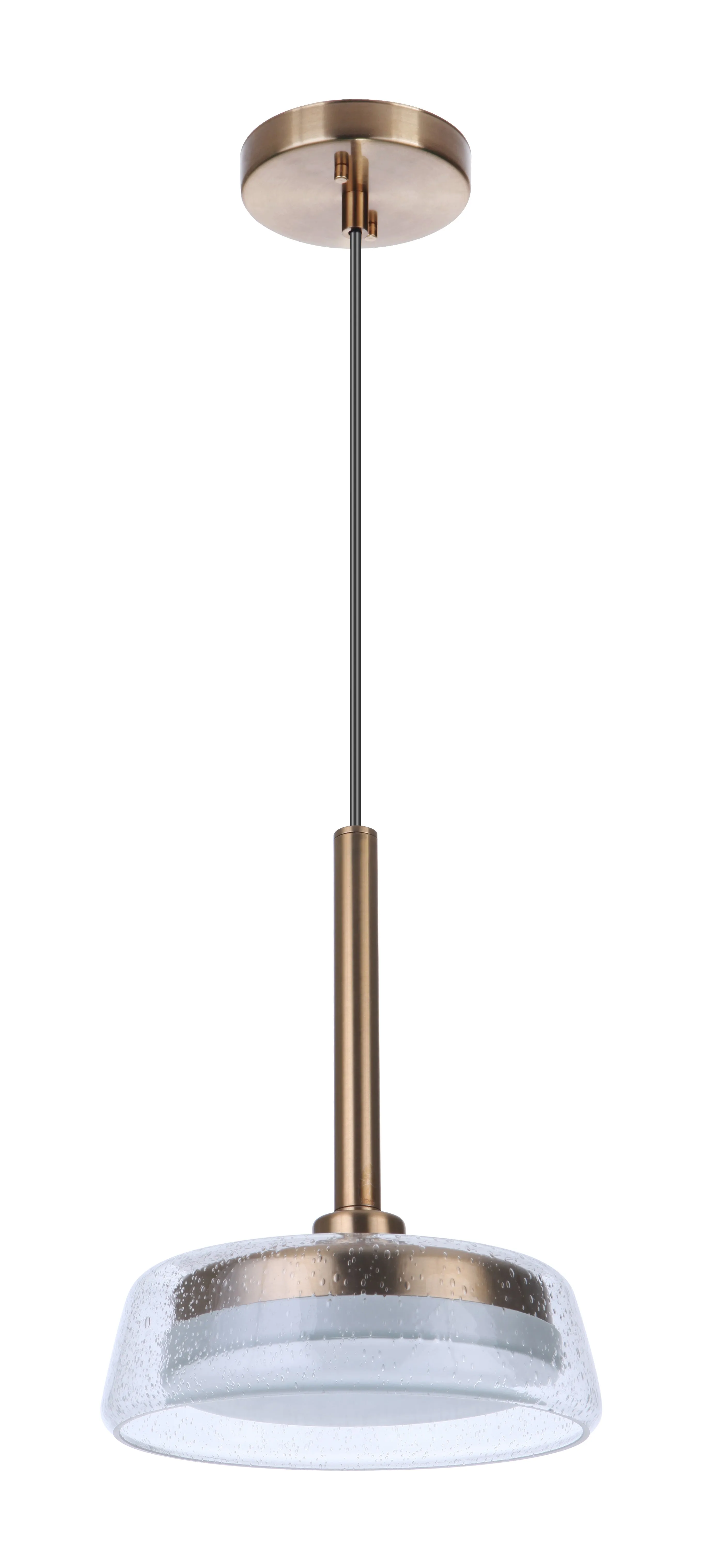 Centric 10" LED Pendant in Satin Brass