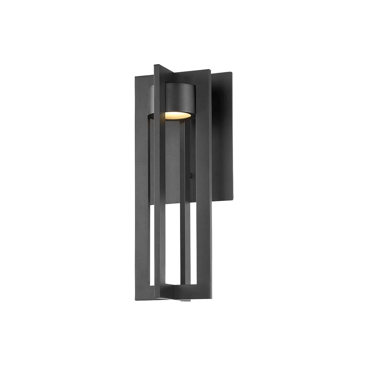 Chamber 16 in. LED Outdoor Wall Sconce 3000K Black Finish