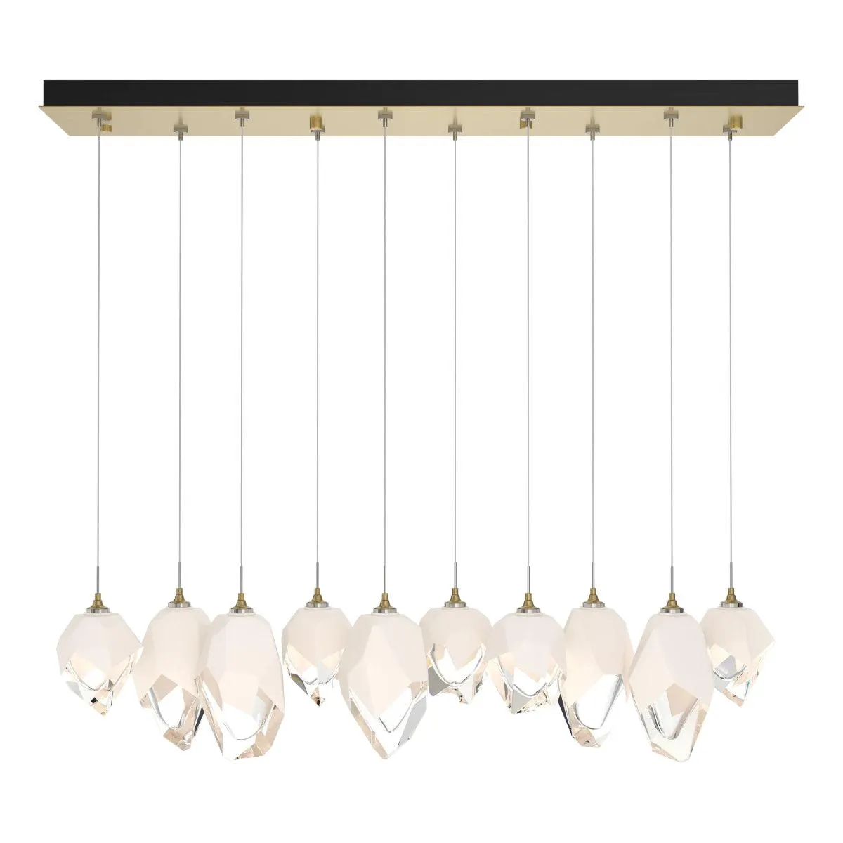 Chrysalis 10 Lights Mixed Crystal Linear Pendant Light