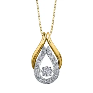 Contemporary Canadian Diamond Pulse Pendant