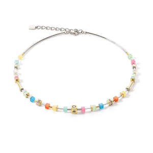 Delicate Multicolor Cube Necklace