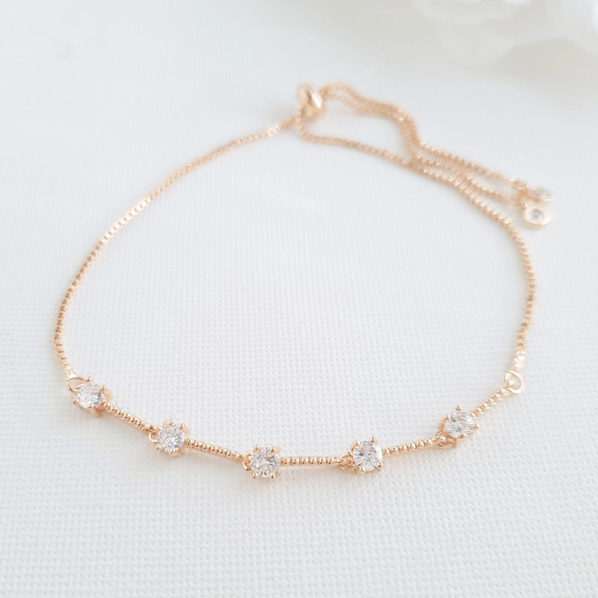 Delicate Silver Wedding Bracelets for Brides & Bridesmaids- Ginger