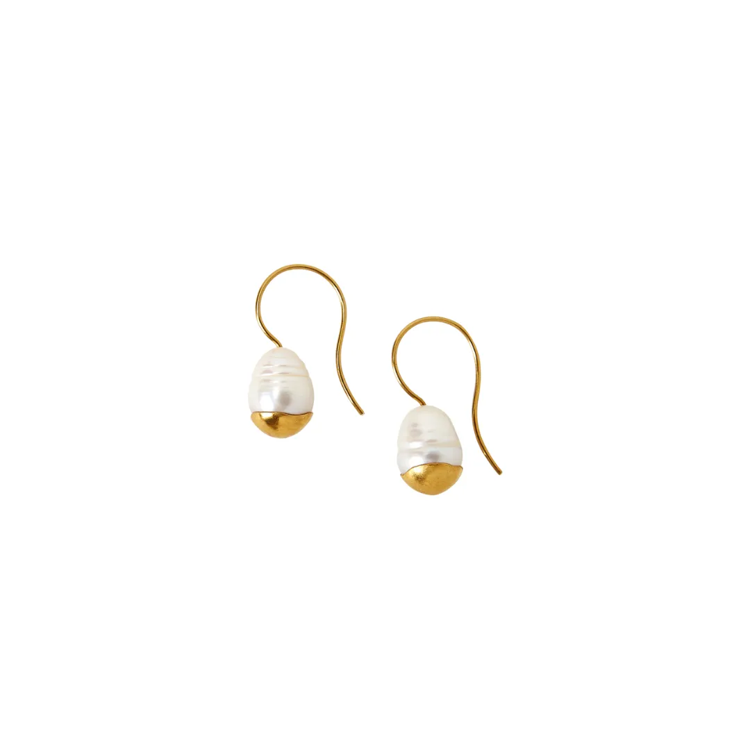 Dipped Pearl Drop Earrings