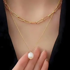 Double Chain Freshwater Pearl Necklace