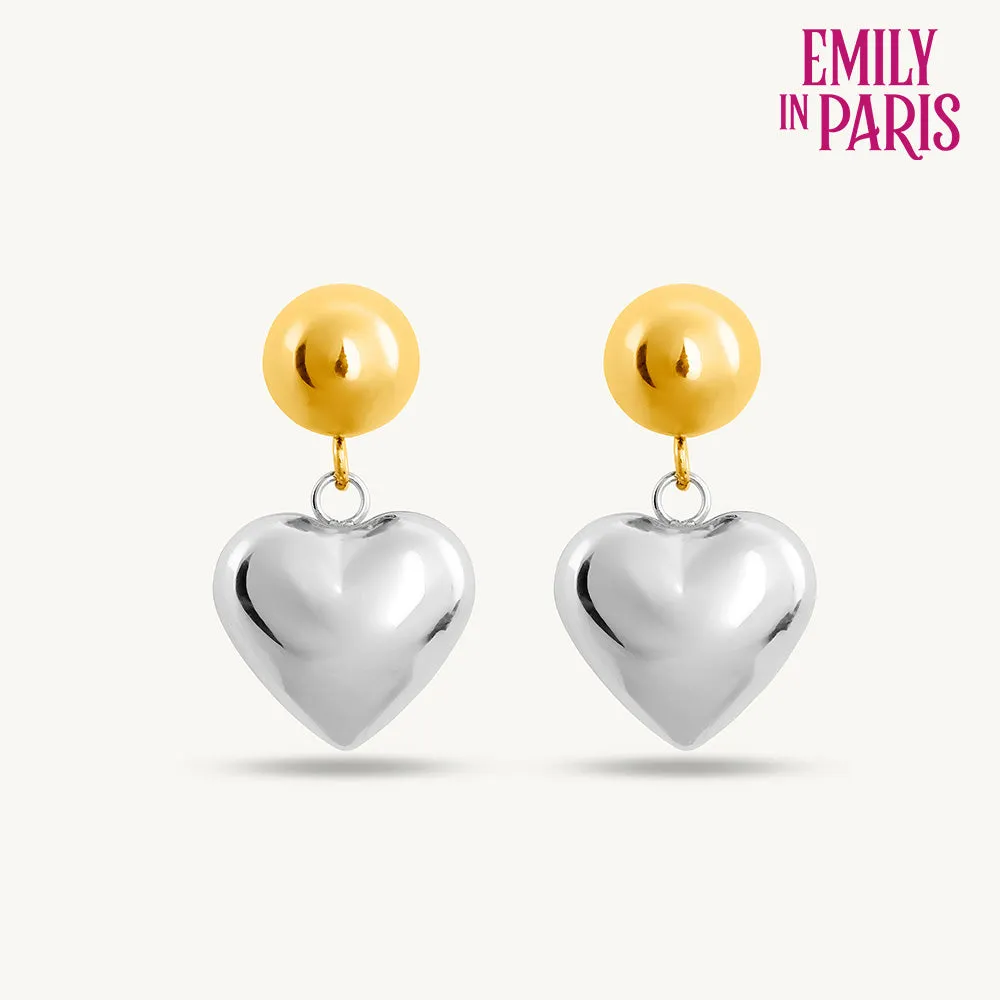 Elegant Heart Drop Earrings