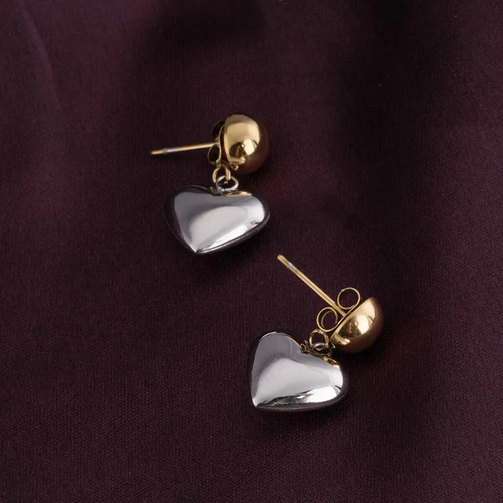 Elegant Heart Drop Earrings