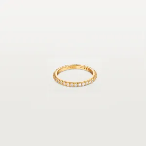 Eternity Ring Yellow Gold with White Pave